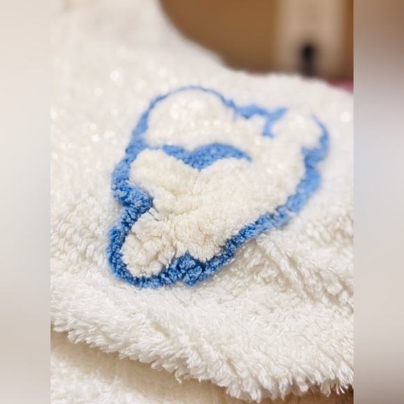 RARE Vintage 90's Canyon Group Moon & Clouds Chenille Bathrobe Women’s Robe - Picture 7 of 17